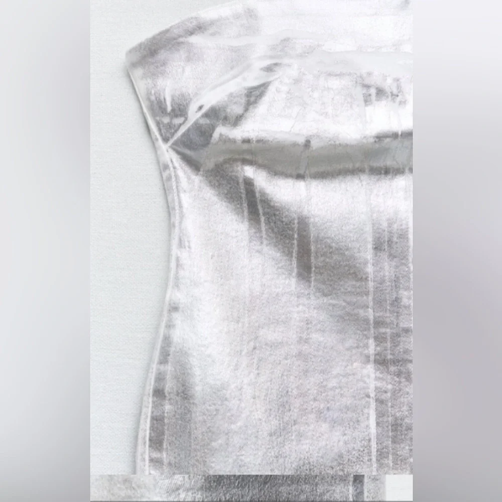 🌟NWT🌟Zara Fitted Metallic Dress - Picture 5 of 12